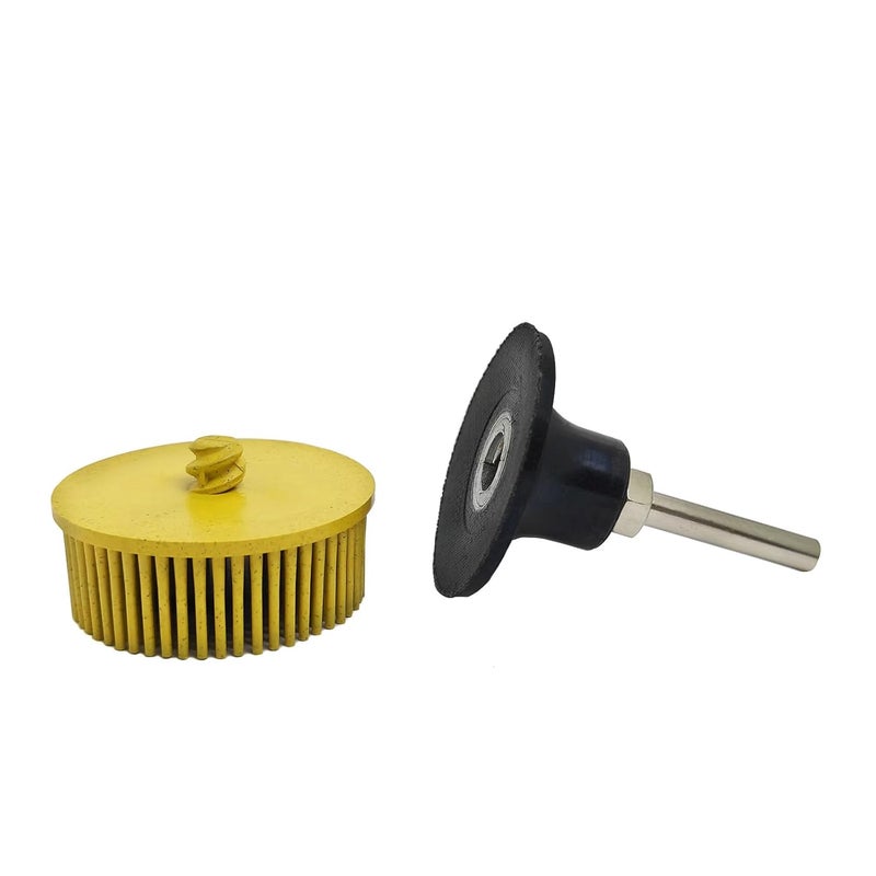 WEXWE Tools 2 Inch Bristle Disc Roloc Bristle Disc Grade - 80# Grit Abrasive Coating Removal Disc for Metal with 6mm Shank Attachment 1set - Image 3